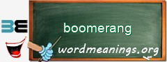 WordMeaning blackboard for boomerang